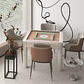 Mahjong Table and Chair Mahjong Machine Chess and Card Table 3d model