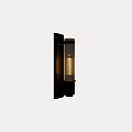 Modern Brass Wall Lamp With Clear Glass Shade And Cylindrical Design