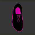 Black Platform Boots With Pink Neon Laces And Glowing Thick Soles For Edgy Fashion