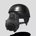 Professional Firefighting Gas Mask Featuring Protective Helmet And Safety Goggles
