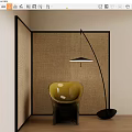 Silent Wind Screen Rattan Screen 3d model
