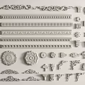 Gypsum line gypsum components carved 3d model