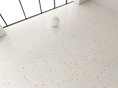 creamy-white terrazzo floor tile milk tea shop floor tile model