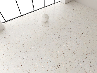 creamy-white terrazzo floor tile milk tea shop floor tile 3d model