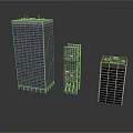 Modern High Rise Building Models With Different Architectural Designs And Facades