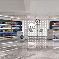 Liya Packaging Modern Exhibition Space With Round Shelves And Display Counter