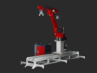 Modern industrial equipment Six-axis robot 3d model