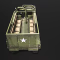Military Green Multi Purpose Utility Vehicle With Tracks Wheels And White Star