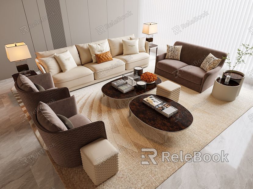 Modern Bentley Sofa Coffee Table Combination Single Sofa Bentley Furniture Bentley Coffee Table model