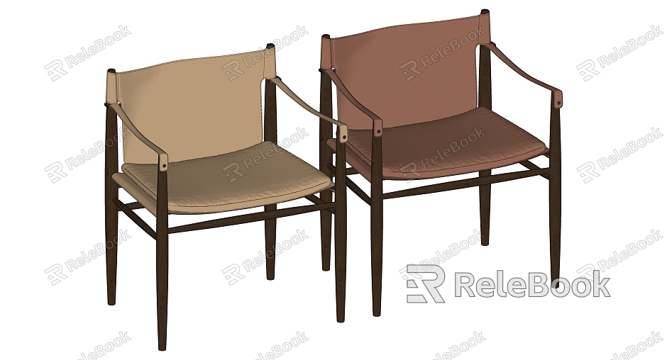 New Chinese Dining Chair Single Chair Leisure Chair Leather Chair model