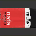 Red MAGA Eraser With Barcode And Brand Label On Packaging 3d model