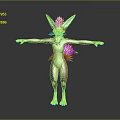 Anthropomorphic Fox Game Character With Brown White Fur Spiked Ears Bushy Tail And Outstretched Arms