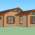 Traditional Single Family House With Wooden Exterior Porch Columns And Gabled Roof
