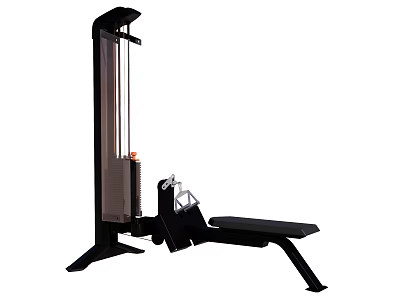 Professional Weight Training Machine With Vertical Column And Adjustable Seat 3d model