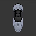 Silver Futuristic Sports Car With Sleek Body Black Roof And Metallic Finish