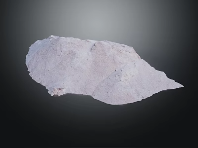White Powder Heap With Fine Loose Texture On Dark Background Surface 3d model