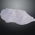 White Powder Heap With Fine Loose Texture On Dark Background Surface 3d model