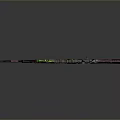 Camouflage Rifle With Green Glowing Elements And Scope Design