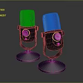 Microphone Amplifier Capacitor Microphone High-end Microphone Wheat Desktop Microphone Broadcasting Microphone 3d model