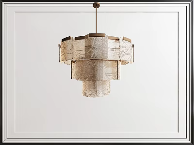 Stylish Layered Woven Fabric Chandelier With Modern Design For Home Decor 3d model