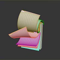 White Rolled Paper Towels Stacked As Household Supplies With Dark Reflective Background