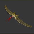 Detailed Prehistoric Pterosaur Flying Reptile Model Featuring Large Wings And Long Beak