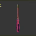 High Quality Hardware Tool Screwdriver With Red Handle And Ergonomic Grip 3d model