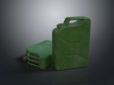 Practical Green Plastic Containers for Daily Use with Handles and Tight Lids 3d model