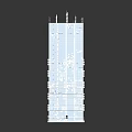 Modern Skyscraper Building With Glass Facade And Geometric Blue Reflective Surface And Top Antennas