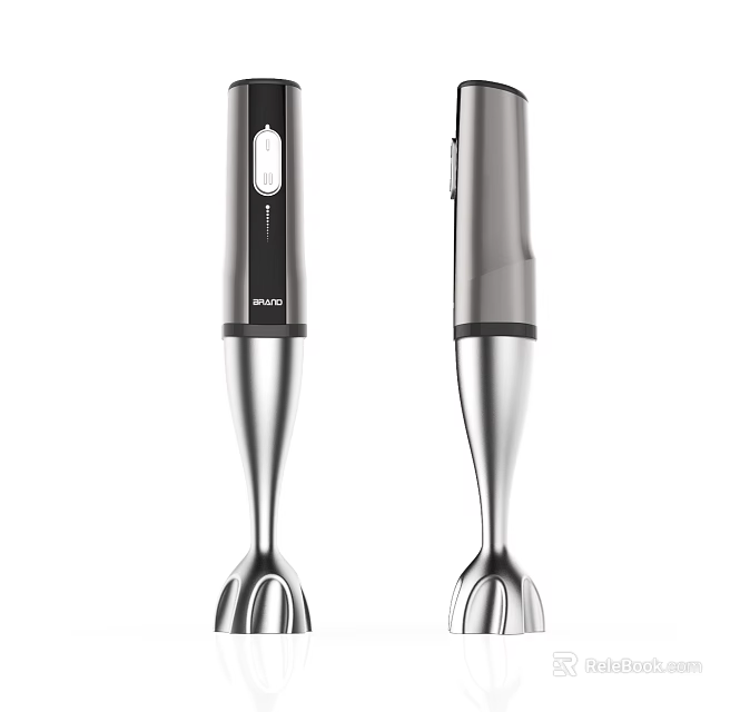 BOSCH Kitchen Hand Blender With Two Color Options Black Gray And Stainless Steel Shaft 3d model 