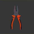 Red Handle Pliers With Metallic Head For Home And Workshop Use