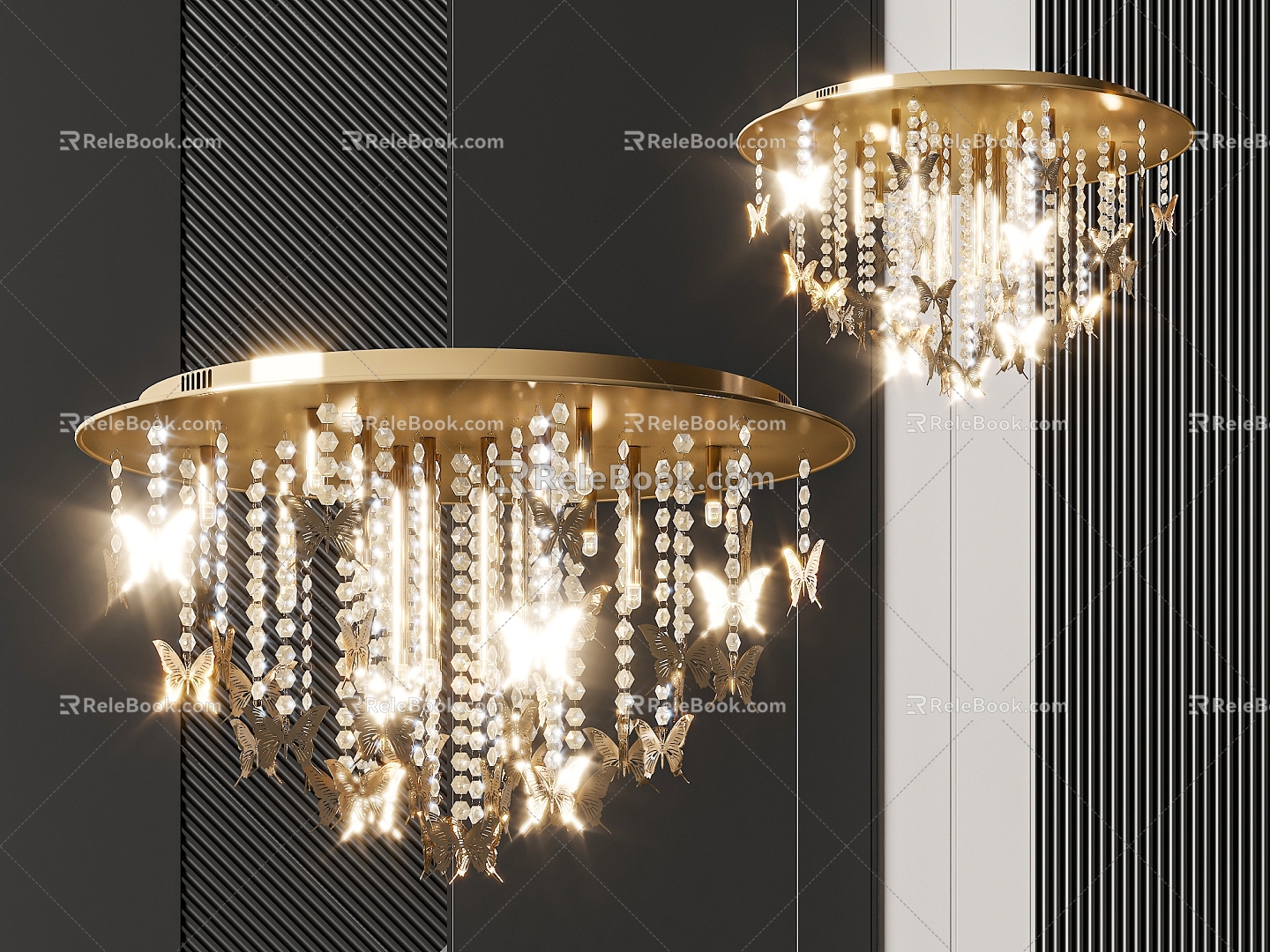 Crystal chandelier 3d model