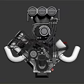 Modern engine racing engine 3d model