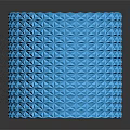 Blue Cylindrical Storage Container With Diamond Pattern Texture For Home Organizing