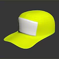 Stylish Yellow Cap With White Front Panel And Smooth Design 3d model