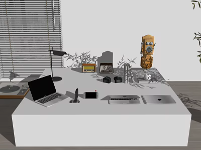 Modern Laptop Computer Furnishings Soft Computer Audio Game Machine 3d model