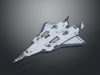 Futuristic Fighter Jet Model With Sleek Gray Design And Aerodynamic Cockpit 3d model