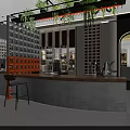 Bright Modern Mall Store Interior With Display Shelves Green Plants And Cozy Seating Area