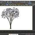 Elegant Arbor Tree With Lush Purple Flowers And Spreading Branches
