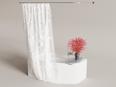 Bathtub Shower Curtain model