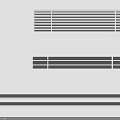 Two Modern Air Conditioner Vents With Vertical Grille Designs On White Interior Wall