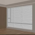 White Modern Window Blinds In Room Interior With Wooden Doors And Natural Light