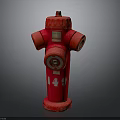 Red Fire Hydrant With Number 149 Isolated On Dark Background