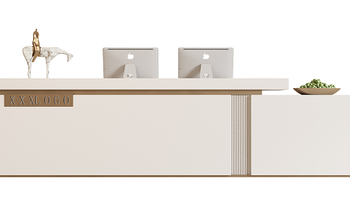 Modern reception desk 3d model