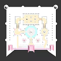 Detailed Palace Model With Multiple Towers Courtyard And Decorative Elements