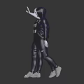 Two Mannequins Wearing Men's Sportswear With Short Sleeve Top Hoodie And Track Pants