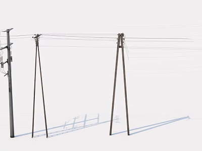 modern telegraph pole 3d model