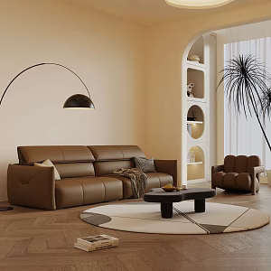 Leather Sofa Floor Lamp 3d model