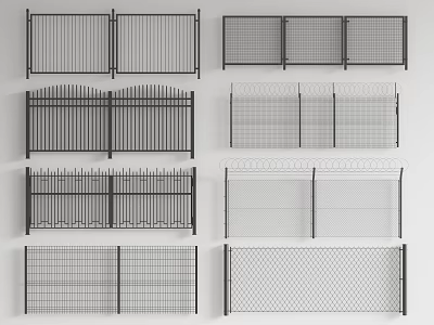 Modern fence 3d model