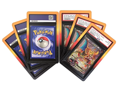 Pokémon TCG Trading Card Game Collection With Colorful Character Cards 3d model